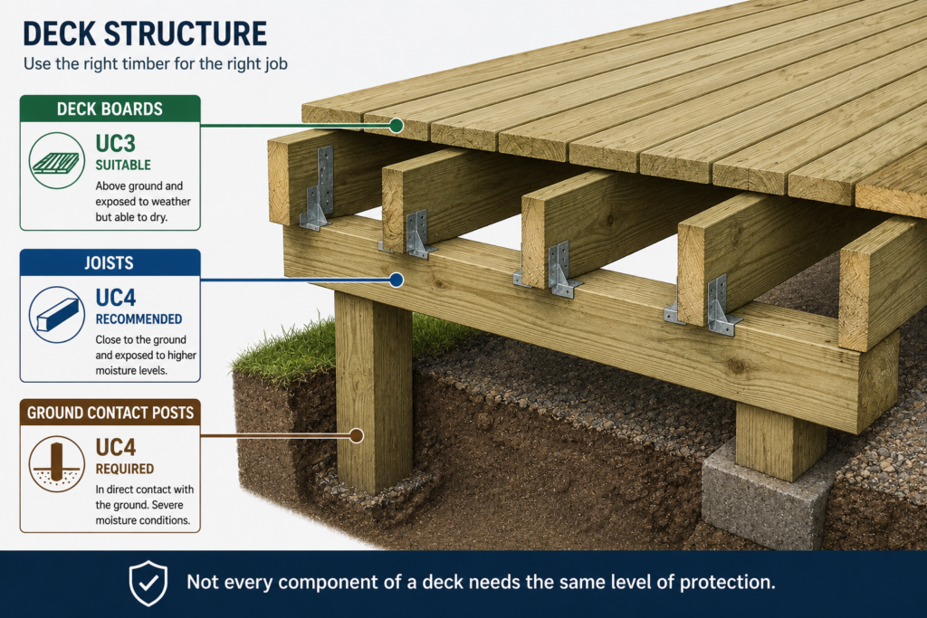 uc4 deck joists and posts