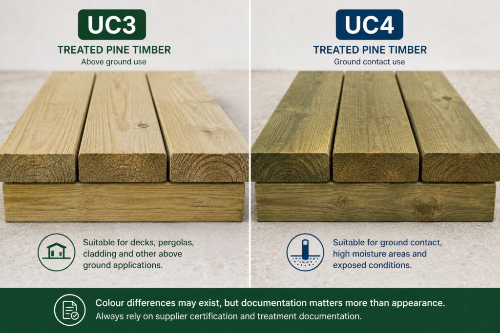 uc3 and uc4 treated timber comparison