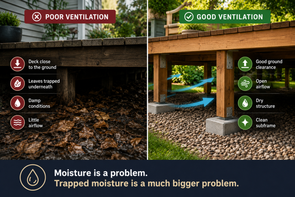deck ventilation and wood rot