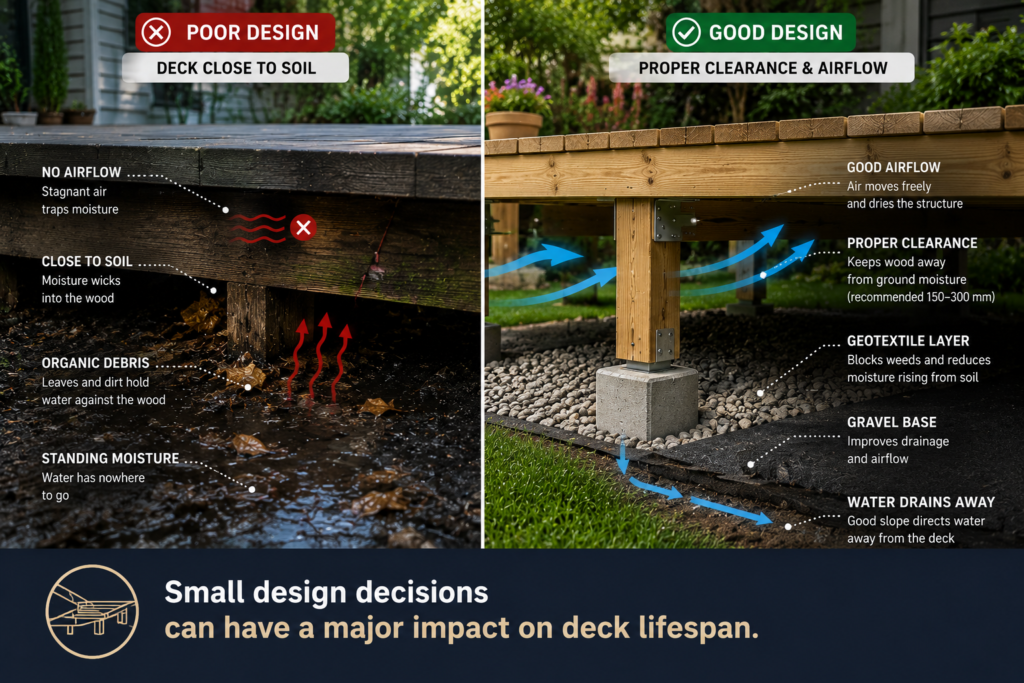 deck clearance from ground