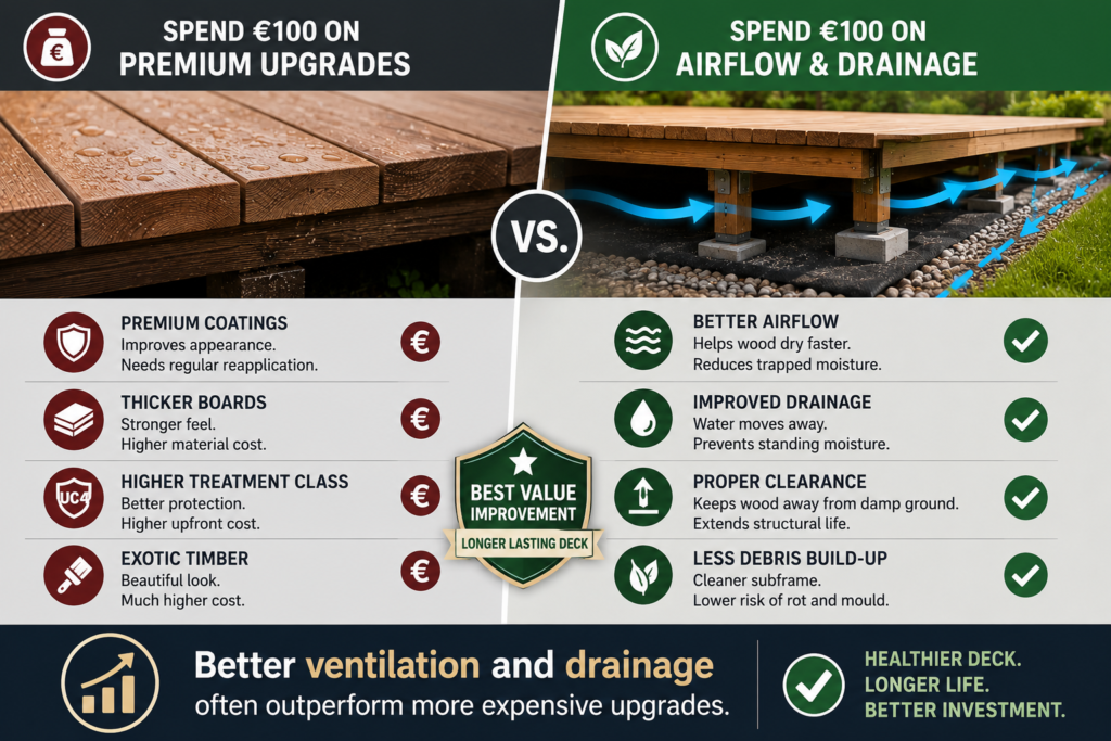 preventing deck rot through ventilation